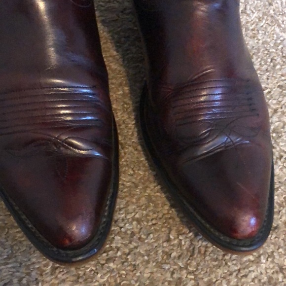 VTG DINGO Dark Brown Men’s Cowboy Boots SZ 12 - Picture 9 of 11